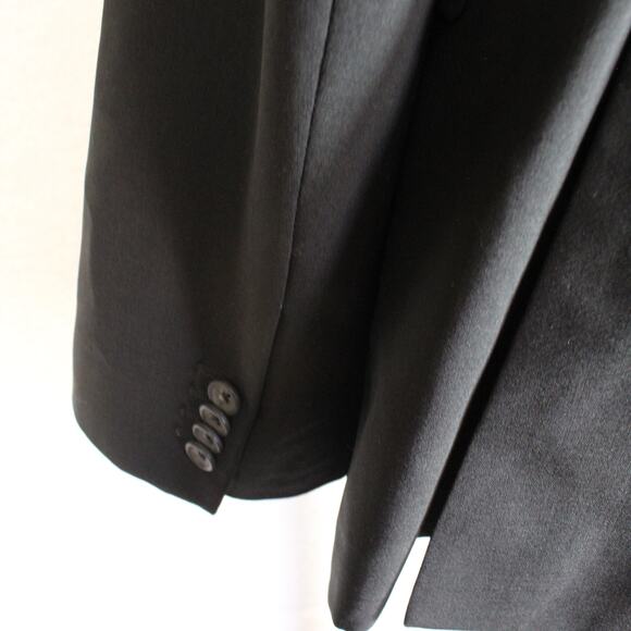 Banana Republic Blazer Women Size 6 Black Wool Blend Stretch Lined Career Jacket - Picture 3 of 5